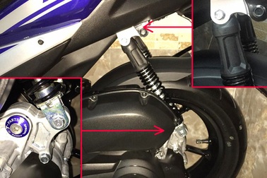 Yamaha thay mới toàn bộ giảm xóc sau của xe NVX tại Việt Nam