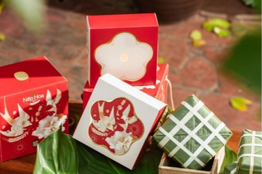 Thay áo mới, bánh chưng Bếp Hoa Tết này thêm phần rực rỡ