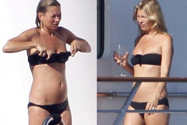 Siêu mẫu Kate Moss nóng bỏng với bikini sau tin bỏ chồng