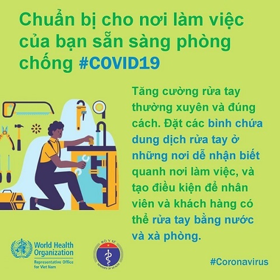 WHO khuyến cáo cách phòng chống Covid-19 tại nơi làm việc - 2 WHO khuyến cáo cách phòng chống Covid-19 tại nơi làm việc - 2