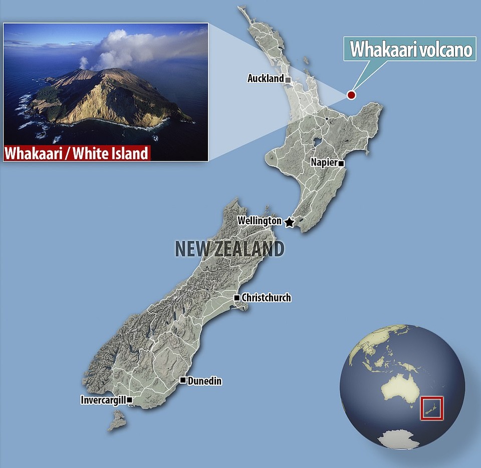 Núi lửa bất ngờ phun trào ở New Zealand, 5 người chết, hơn 20 người nghi mất tích - 1 Núi lửa bất ngờ phun trào ở New Zealand, 5 người chết, hơn 20 người nghi mất tích - 1