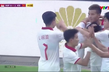 U22 Việt Nam 1-0 U22 Singapore: Văn Tùng mở tỉ số trận đấu