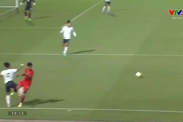 U22 Myanmar ghi bàn mở tỷ số vào lưới U22 Campuchia