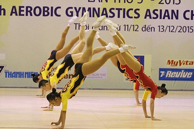 Giành thêm 5 HCV, Aerobic Việt Nam thắng lớn tại giải vô địch châu Á 2015