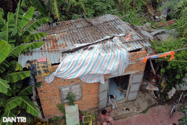 Mẹ ở trong căn nhà tạm bợ, gắng lo cho 2 con học đại học