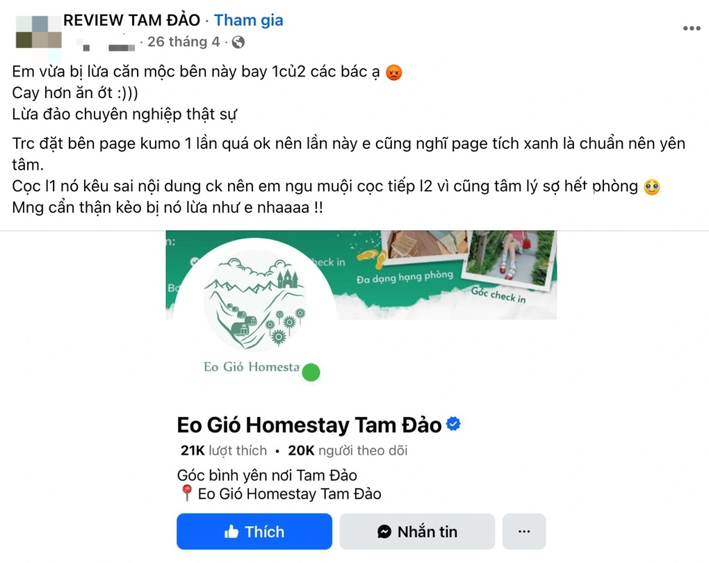Cô gái ở TPHCM mất 5,5 triệu trong tích tắc khi đặt phòng qua fanpage - 3 Cô gái ở TPHCM mất 5,5 triệu trong tích tắc khi đặt phòng qua fanpage - 3