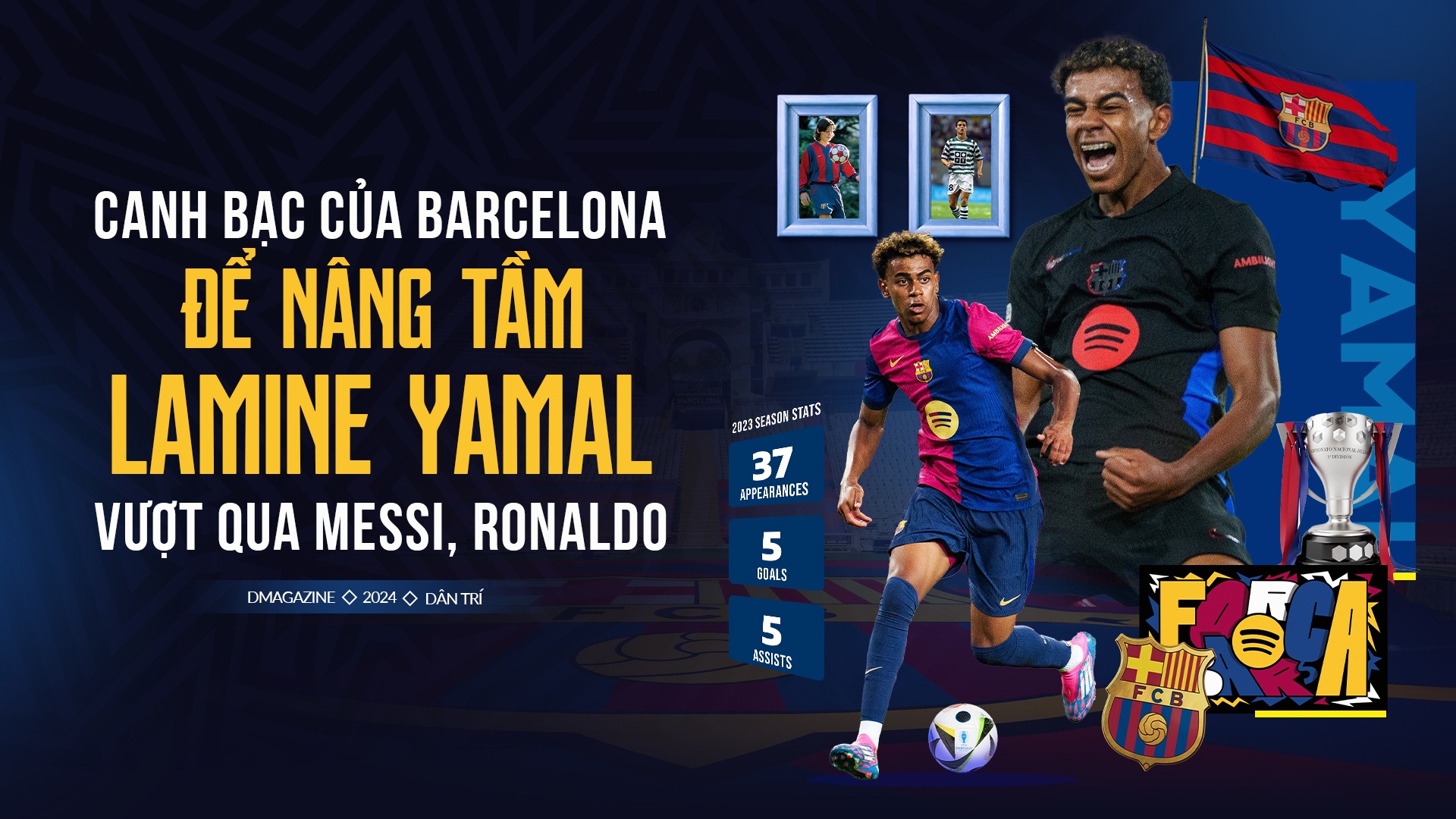 Canh bạc của Barcelona để nâng tầm Lamine Yamal vượt qua Messi, Ronaldo