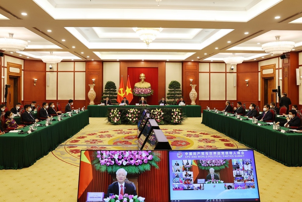 Tông Bi thư Nguyễn Phú Trọng Tổng Bí thư Nguyễn Phú Trọng: Các quốc gia, chính đảng cần nêu cao tinh thần đoàn kết, cộng đồng trách nhiệm
