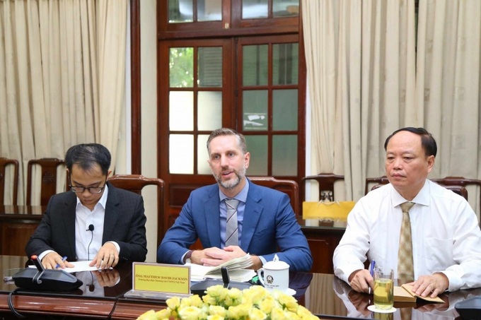 Ông Matthew David Jackson: Các đề xuất của Bộ trưởng giúp chúng tôi cân nhắc hợp tác thêm một số lĩnh vực mới.