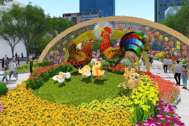 TPHCM: Chụp hình không gian ảo tại đường hoa Nguyễn Huệ