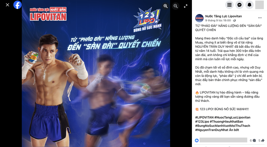 Võ sĩ Nguyễn Trần Duy Nhất và Lipovitan truyền cảm hứng bền bỉ, tiếp sức mùa cuối năm - 2 Võ sĩ Nguyễn Trần Duy Nhất và Lipovitan truyền cảm hứng bền bỉ, tiếp sức mùa cuối năm - 2