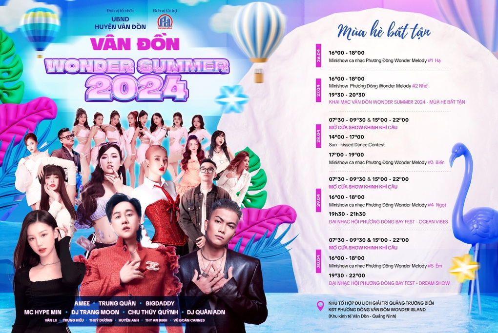 Vân Đồn Wonder Summer - chuỗi nhạc hội đậm sắc màu biển chào hè 2024 - 1 Vân Đồn Wonder Summer - chuỗi nhạc hội đậm sắc màu biển chào hè 2024 - 1