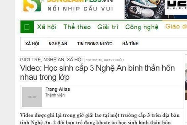 Vụ nữ sinh tự vẫn: Đề nghị xử lý trang tin điện tử Songlamplus