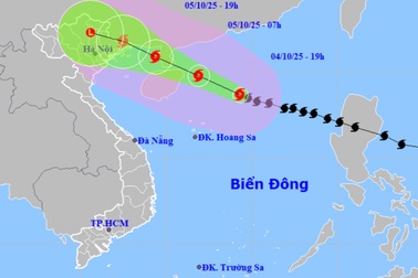 Bão Matmo có thể mạnh cấp 13, gây mưa lớn ở miền Bắc