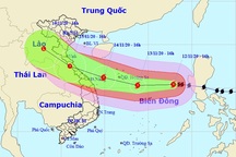 Nhiều kịch bản về hướng di chuyển của cơn bão số 13