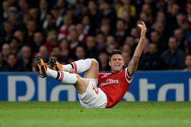 Olivier Giroud bị quá tải và muốn được nghỉ ngơi