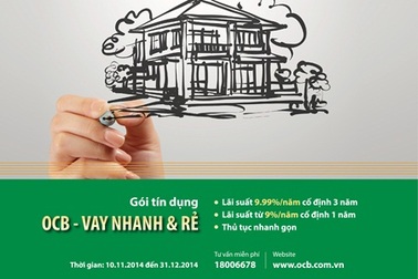 Lần đầu tiên có lãi suất vay cố định trong 36 tháng: 9,99%/năm