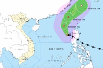 Bão Phượng Hoàng gây sóng cao 10m ở Biển Đông
