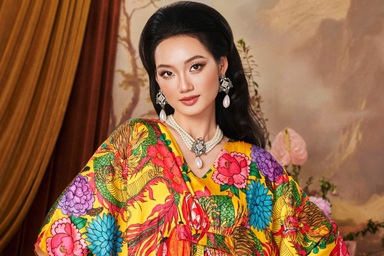 Trang phục đẹp ngày Tết từ chất liệu lụa