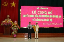 Bộ Công an bổ nhiệm Phó Giám đốc Công an Quảng Trị