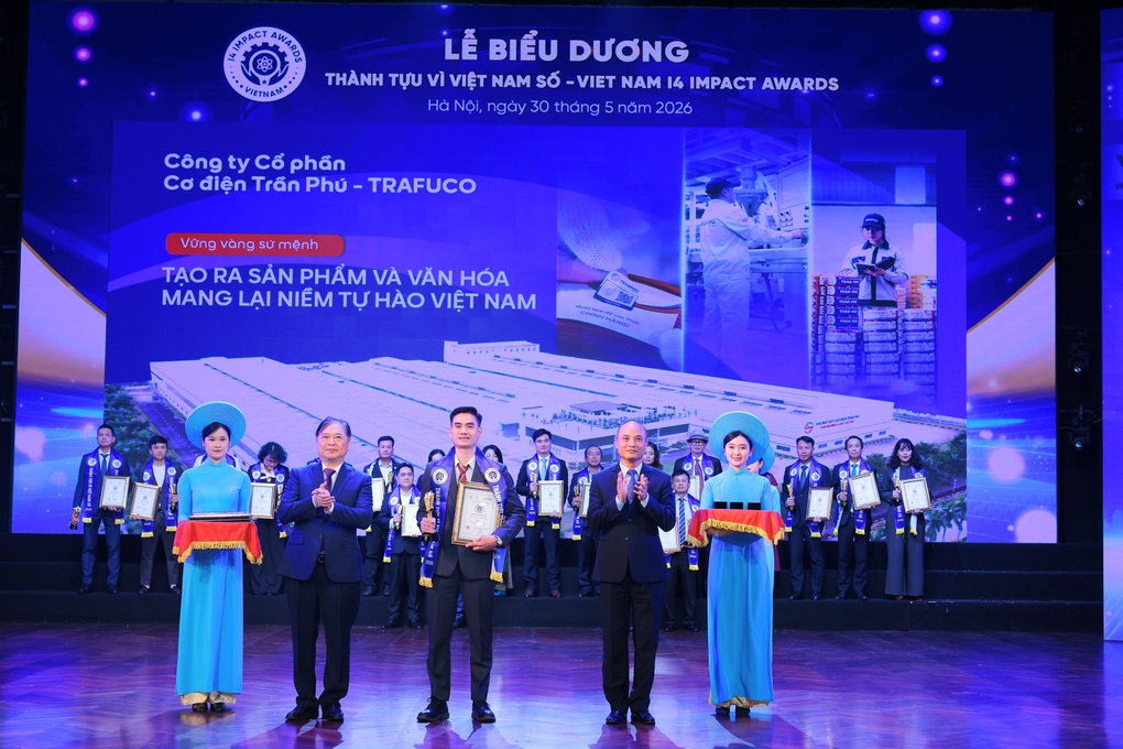 Dây cáp điện Trần Phú - TRAFUCO đạt 2 giải thưởng tại Vietnam I4 Impact Awards 2026 - 1 Dây cáp điện Trần Phú - TRAFUCO đạt 2 giải thưởng tại Vietnam I4 Impact Awards 2026 - 1