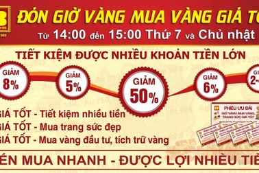 Thỏa sức mua sắm với  Đón giờ vàng  Mua vàng giá tốt của Bảo Tín Minh Châu