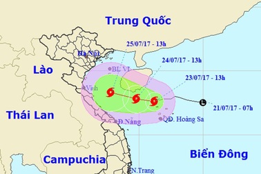 Áp thấp nhiệt đới trên Biển Đông mạnh lên thành bão số 4