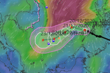 Áp thấp nhiệt đới vào Biển Đông, có thể mạnh lên thành bão số 14