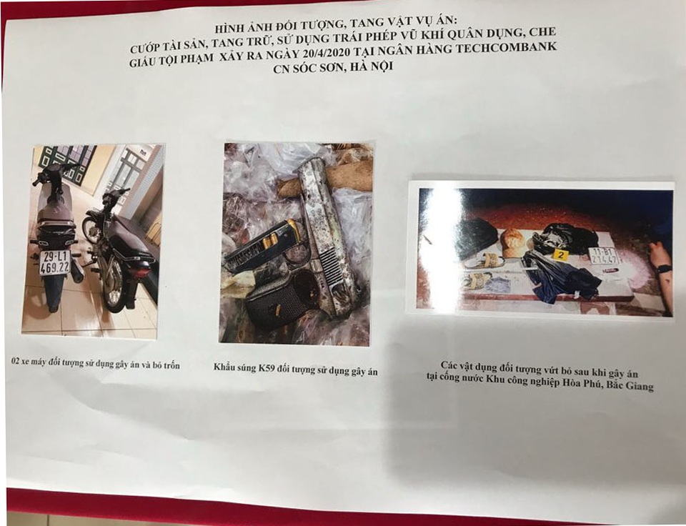 Kẻ cướp ngân hàng ở Sóc Sơn nổ 2 phát súng, đòi lấy 900 triệu đồng - 2