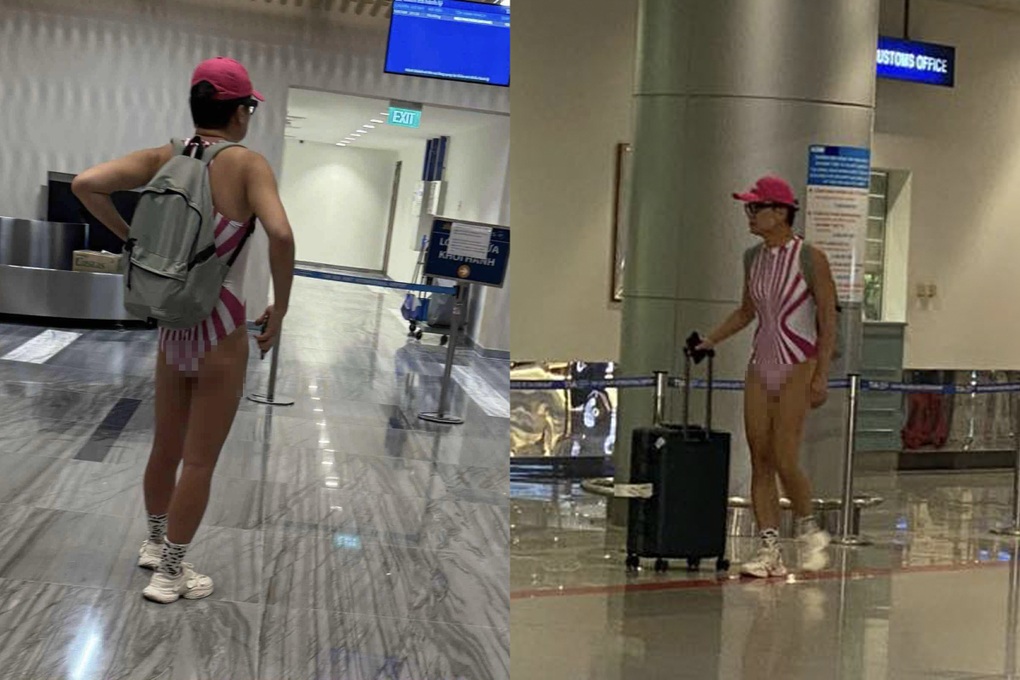 Hành khách mặc trang phục giống đồ bơi nữ tại sân bay Tân Sơn Nhất - 1 Hành khách mặc trang phục giống đồ bơi nữ tại sân bay Tân Sơn Nhất - 1