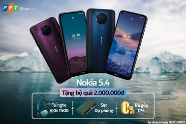 Nhận quà 2 triệu khi chọn mua Nokia 5.4 tại FPT Shop