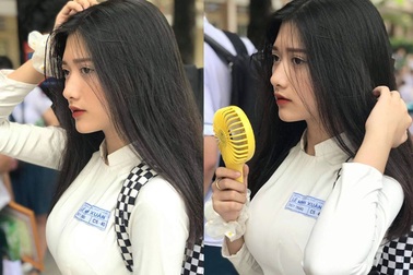 “Thiên thần áo dài trắng” đẹp dịu dàng trong ngày tổng kết năm học