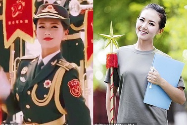 Nữ quân nhân gây "sốt" trong lễ duyệt binh Trung Quốc