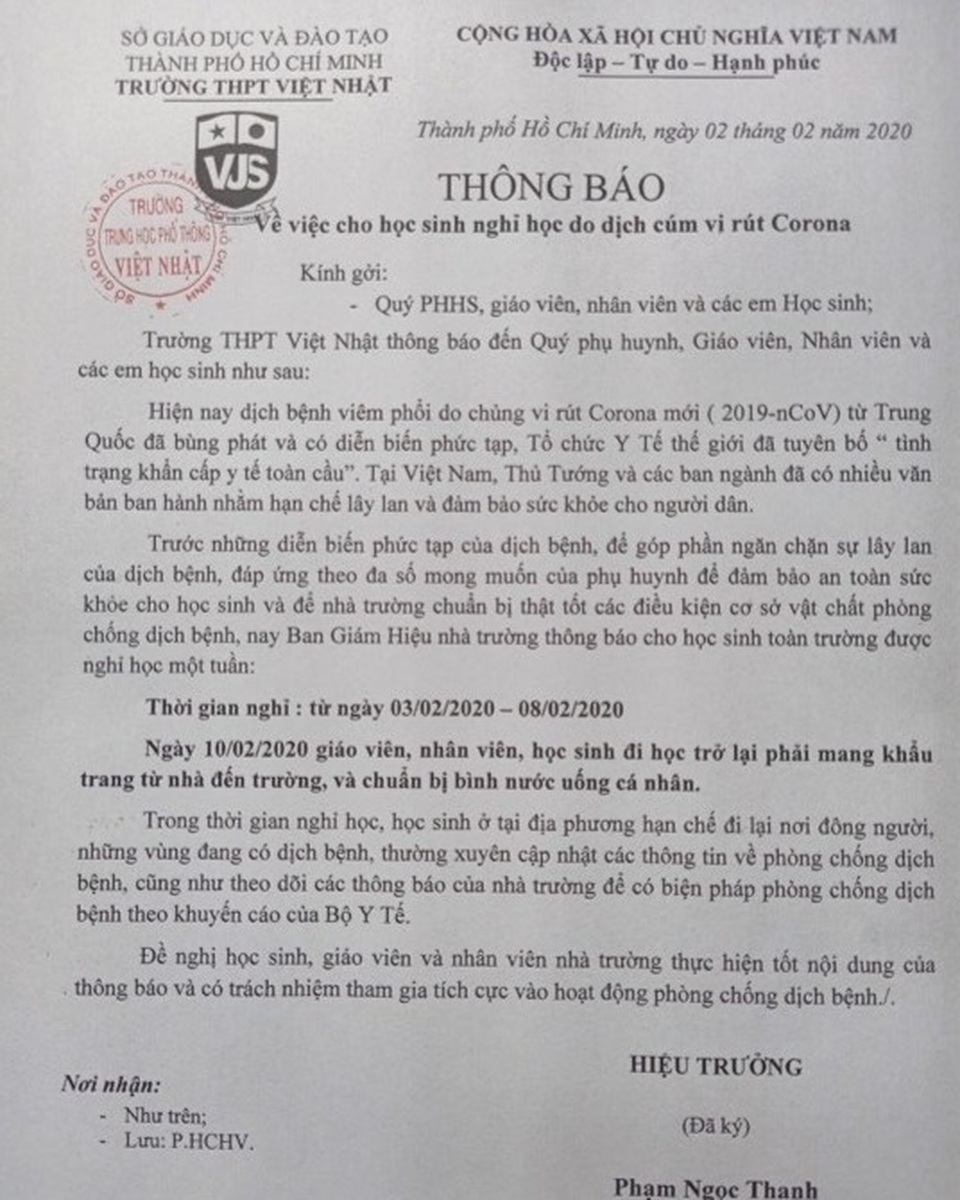 Nhiều trường ở TPHCM quyết định cho học sinh nghỉ học - 2 Nhiều trường ở TPHCM quyết định cho học sinh nghỉ học - 2