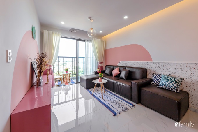 Căn hộ 100m² ngọt ngào khi chọn sắc hồng làm màu chủ đạo có chi phí hoàn thiện 450 triệu đồng ở TP HCM - Ảnh 6.