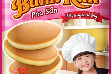 Làm bánh rán Đô-rê-mon thật dễ với bột bánh rán pha sẵn