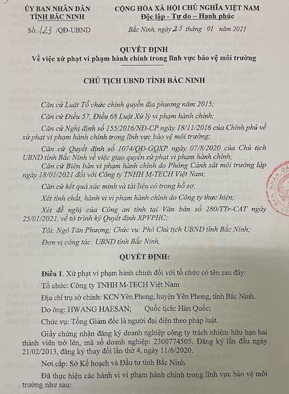 Hãi hùng một doanh nghiệp nước ngoài trắng trợn bức tử môi trường trục lợi - 1 Hãi hùng một doanh nghiệp nước ngoài trắng trợn bức tử môi trường trục lợi - 1