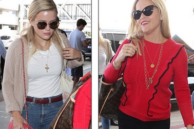 Con gái 18 tuổi của Reese Witherspoon giống mẹ như đúc