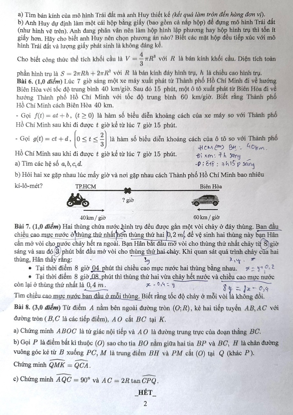 Đề thi môn toán lớp 10 ở TPHCM - 2