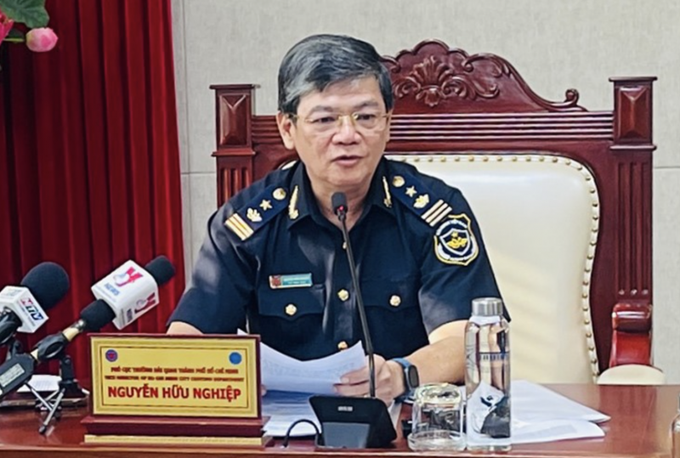 Ông Nguyễn Hữu Nghiệp - Phó Cục Trưởng Cục Hải quan TP.HCM thông tin chính thức vụ 4 tiếp viên hàng không mang hơn 11kg ma túy từ Pháp về Việt Nam.
