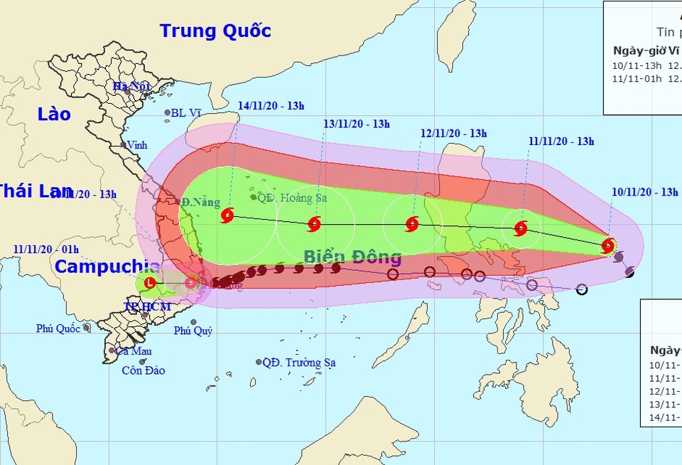 Bão Vamco sắp vào Biển Đông là cơn bão mạnh! - 2 Bão Vamco sắp vào Biển Đông là cơn bão mạnh! - 2