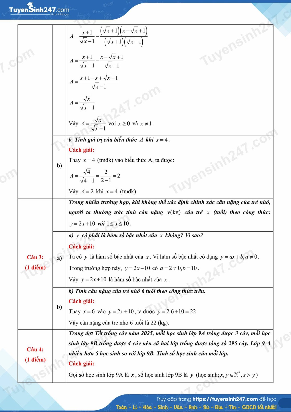 Đề thi, đáp án môn tiếng Anh, toán thi lớp 10 của Thái Nguyên - 9 Đề thi, đáp án môn tiếng Anh, toán thi lớp 10 của Thái Nguyên - 9