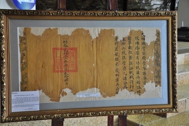 Bảo tàng Đà Nẵng đón nhận bức sắc phong quý về thành Điện Hải