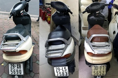 Hà Nội: Phát hiện 3 xe Spacy gian trong chưa đầy 1 tiếng đồng hồ