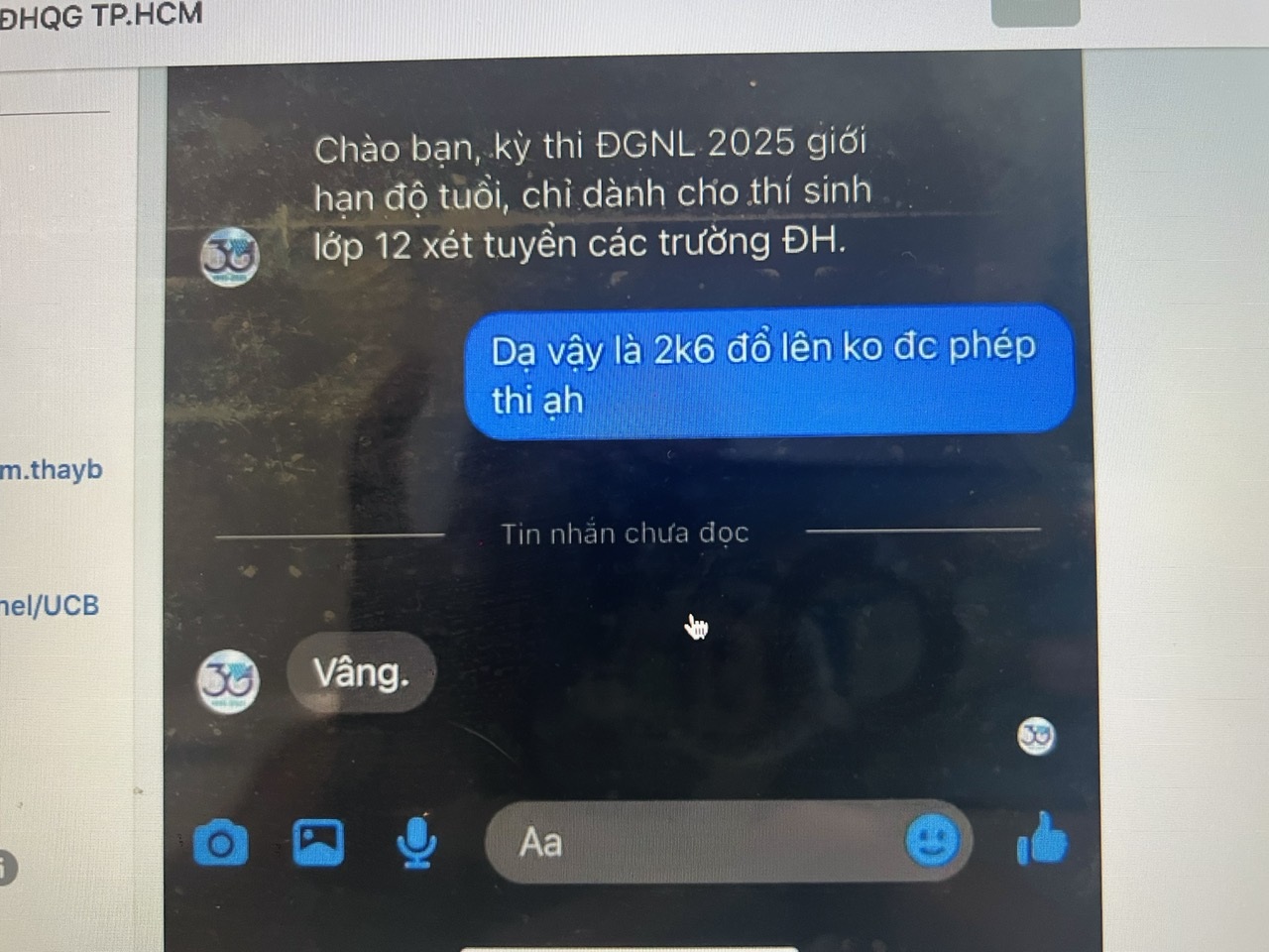 Studenti se kvůli podivné zprávě obávají věku pro složení zkoušky pro posouzení způsobilosti - 1 Từ một tin nhắn lạ, học sinh lo lắng về độ tuổi dự thi đánh giá năng lực - 1