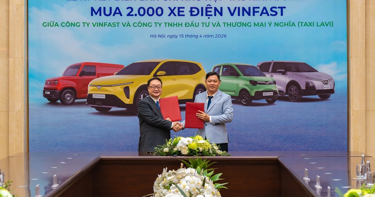 Taxi Lavi chuyển đổi toàn bộ sang xe điện VinFast