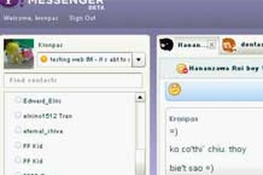 Web chat của Yahoo Messeger 