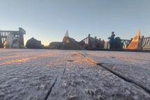 Sương muối lại phủ trắng đỉnh núi Fansipan Sa Pa