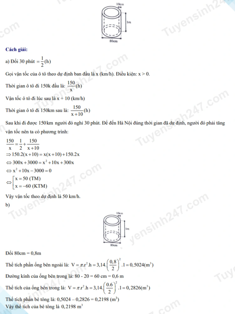 View - Đề thi, đáp án tất cả các môn thi lớp 10 tỉnh Nghệ An năm 2024 | Báo Dân trí