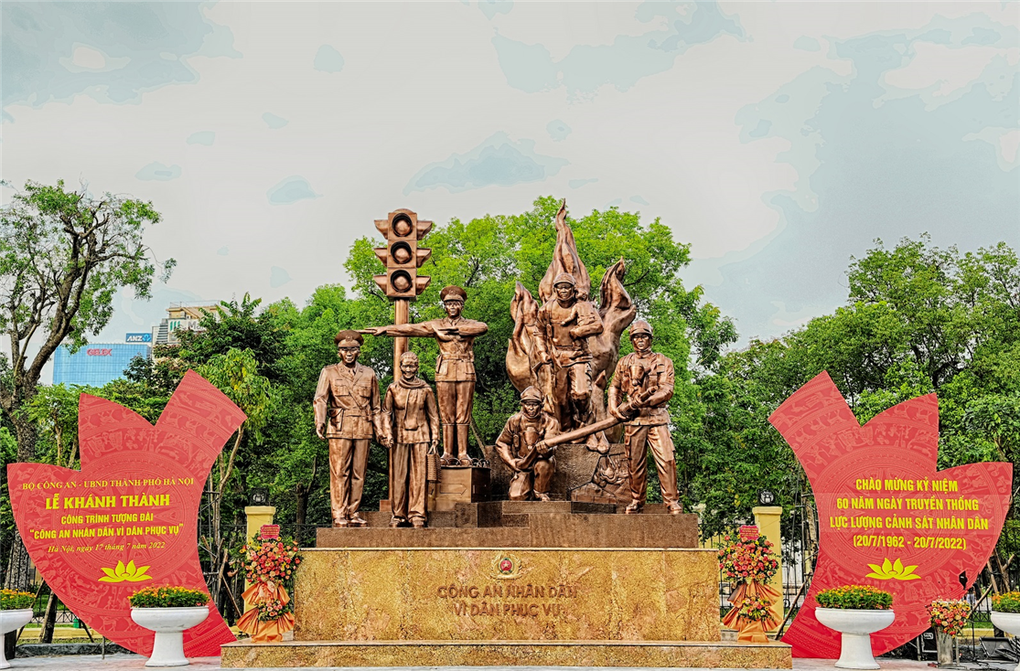 Khánh thành tượng đài Công an nhân dân vì dân phục vụ - 2 Khánh thành tượng đài Công an nhân dân vì dân phục vụ - 2